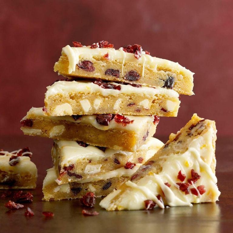 White Chocolate Cranberry Blondies