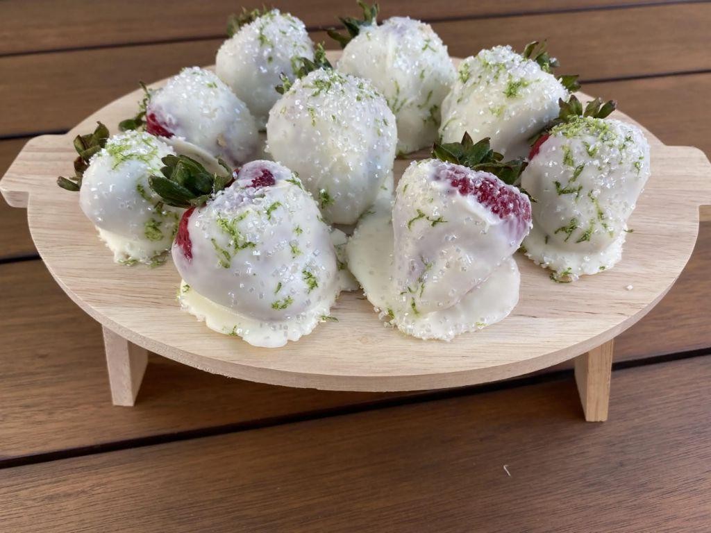 White Chocolate Dipped Strawberries with Sea Salt