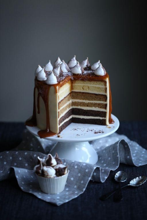 White Chocolate Mud Cake with Salted Caramel Drizzle