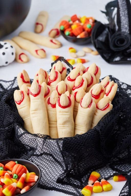 Witch Finger Cookies with Almond Nails