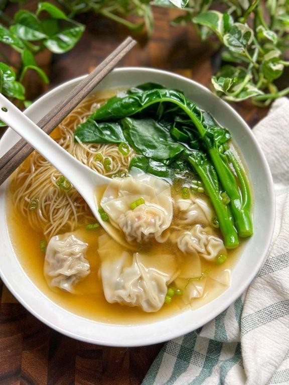 Wonton Soup with Pork and Shrimp Filling