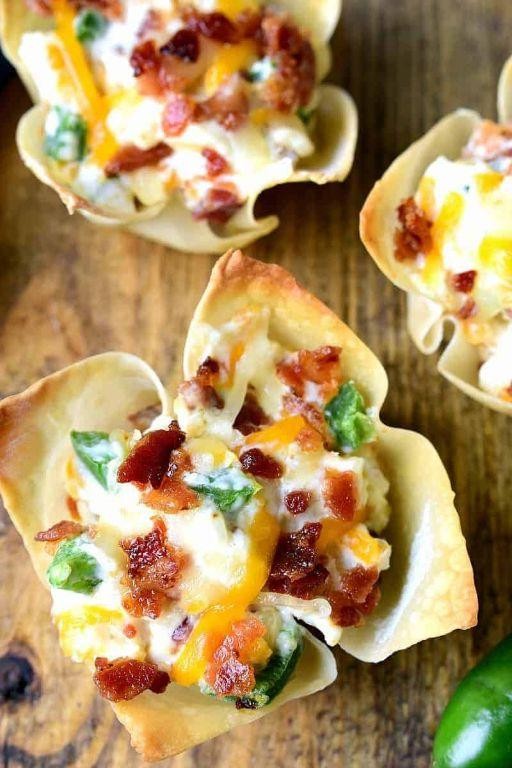 Wonton Wrapper Jalapeño Poppers
