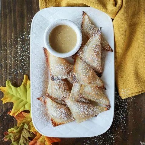 Wonton Wrapper Pumpkin Spice Bites