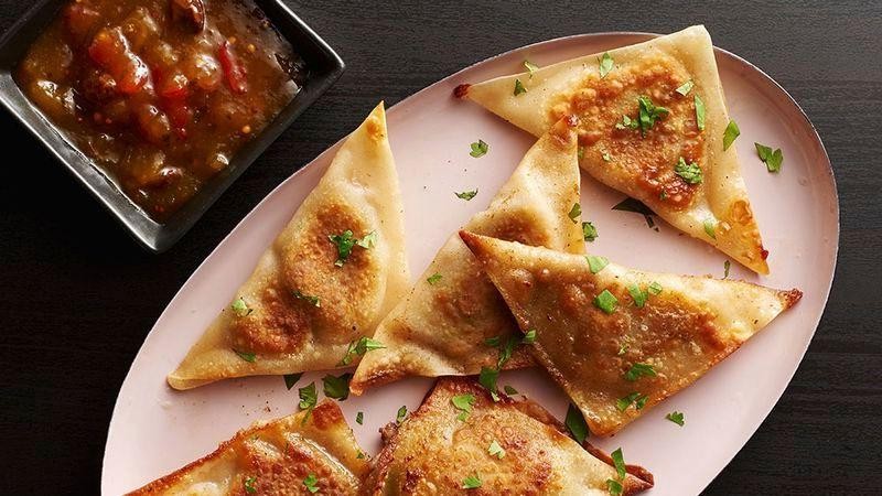 Wonton Wrapper Samosas with Potato Filling