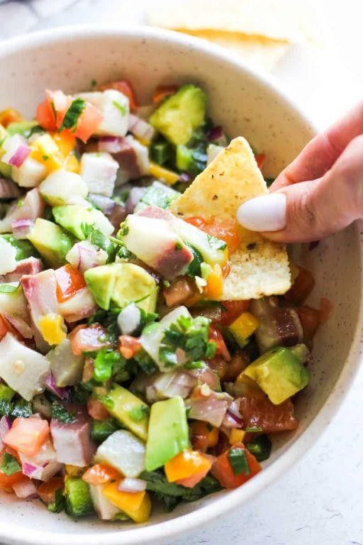 Yellow Tail Snapper Ceviche with Mango and Avocado