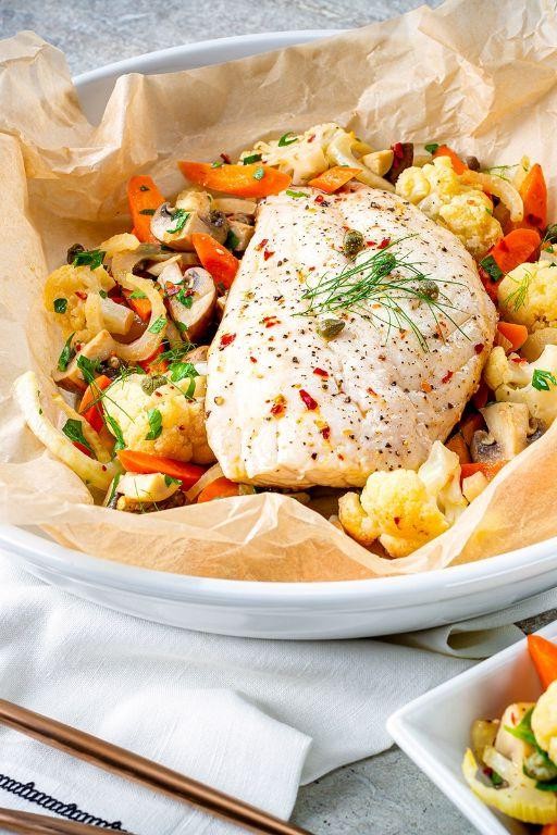 Yellow Tail Snapper en Papillote with Vegetables