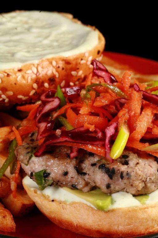Yellow Tail Tuna Burgers with Wasabi Mayo