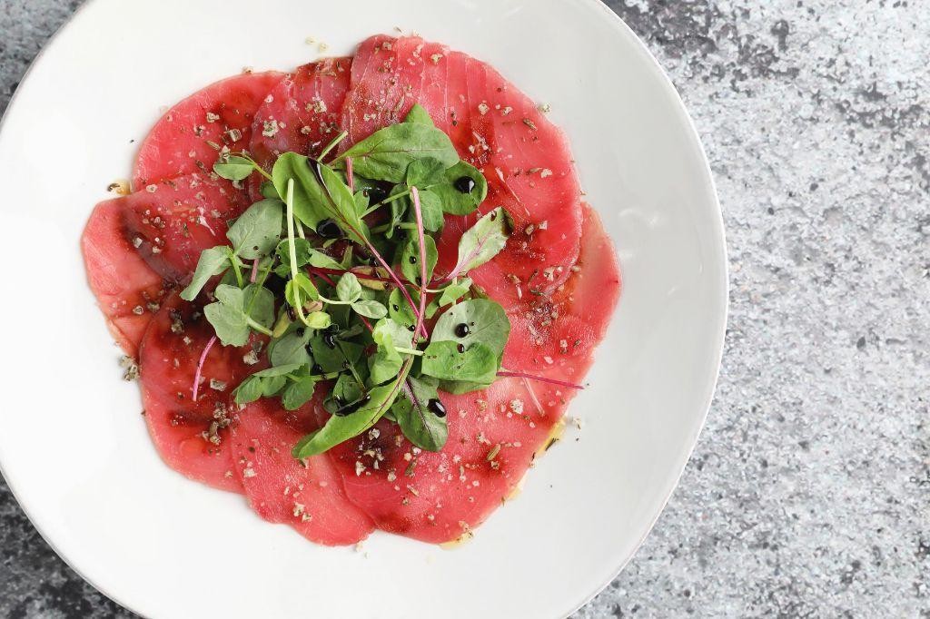 Yellow Tail Tuna Carpaccio with Truffle Oil