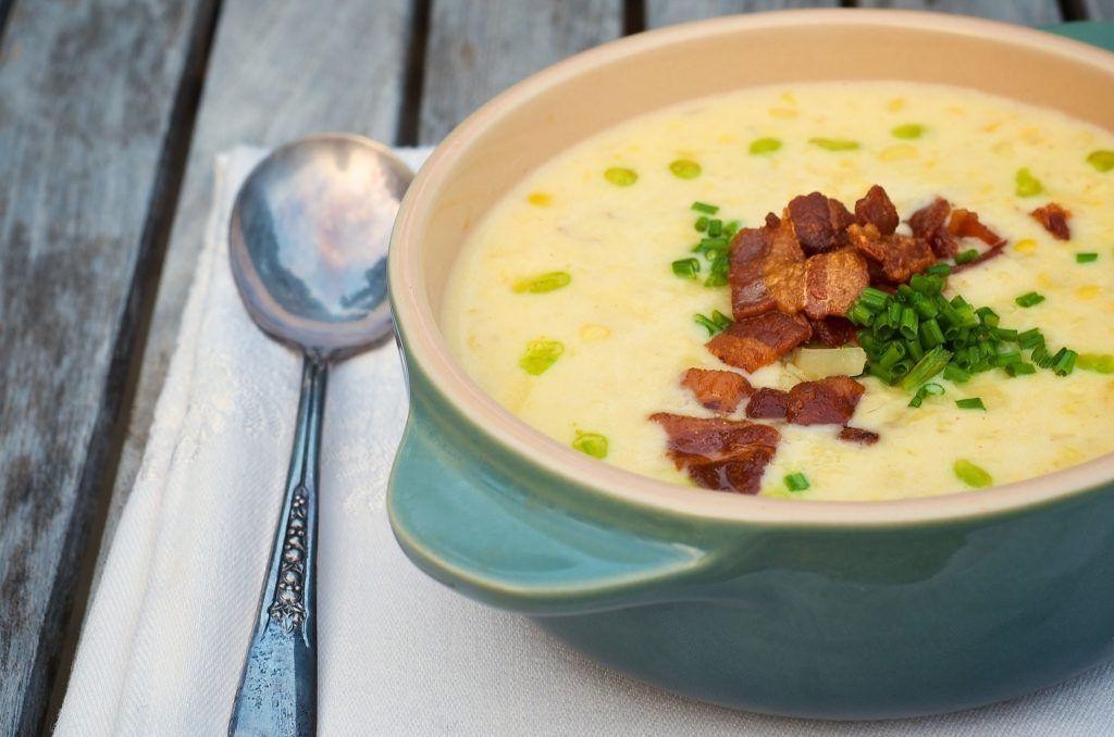 Yellow Tail Tuna Chowder with Corn and Bacon