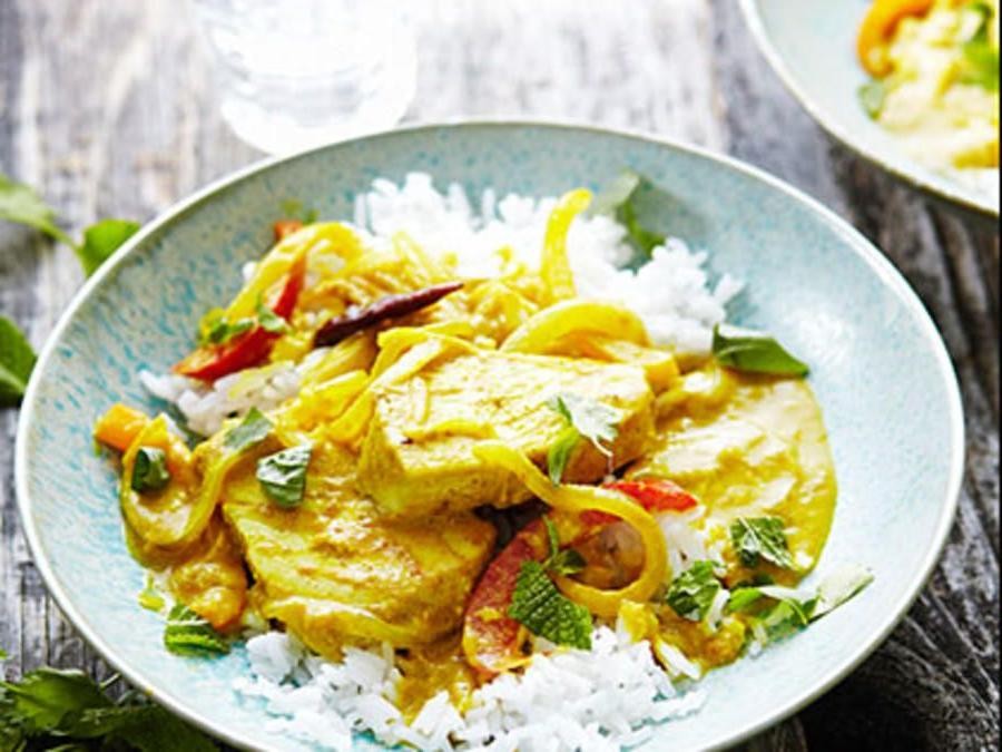 Yellow Tail Tuna Curry with Coconut Milk