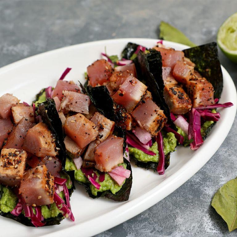 Yellow Tail Tuna Steaks with Miso Glaze
