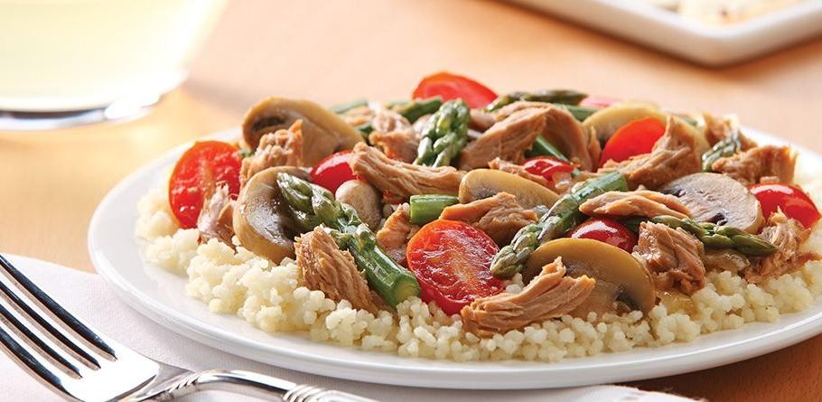 Yellow Tail Tuna Stir-Fry with Vegetables
