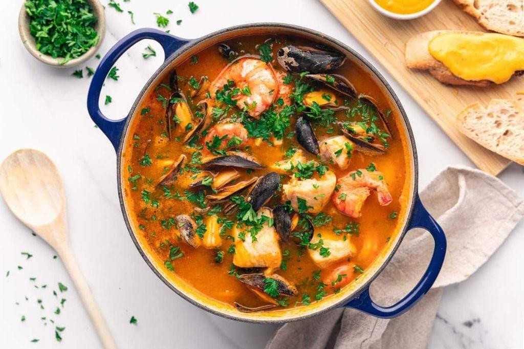 Zesty Lemon Bouillabaisse with Fresh Parsley