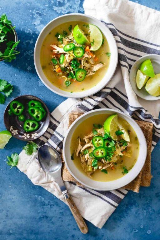 Zesty Lime and Cilantro Chicken Noodle Soup