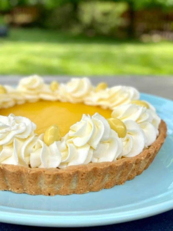Zesty Limoncello Tart with Almond Shortbread Crust