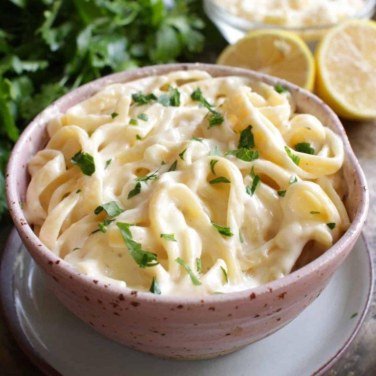 Zombie Brain Pasta with Creamy Alfredo Sauce