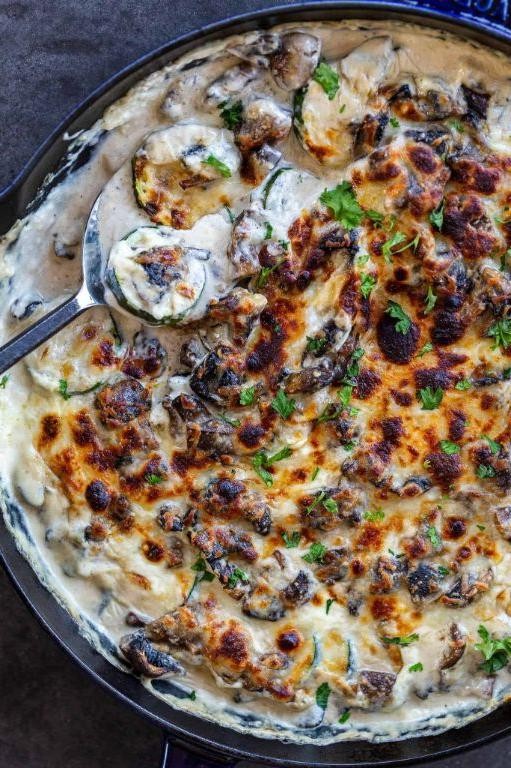 Zucchini Alfredo Casserole