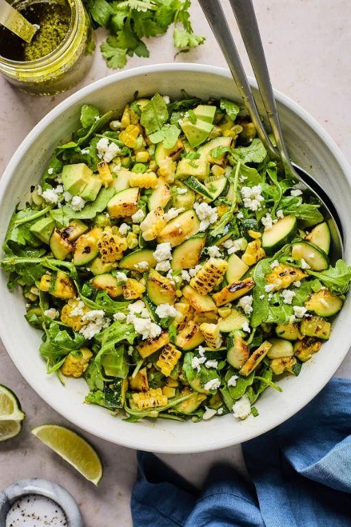 Zucchini and Corn Salad with Lime Dressing