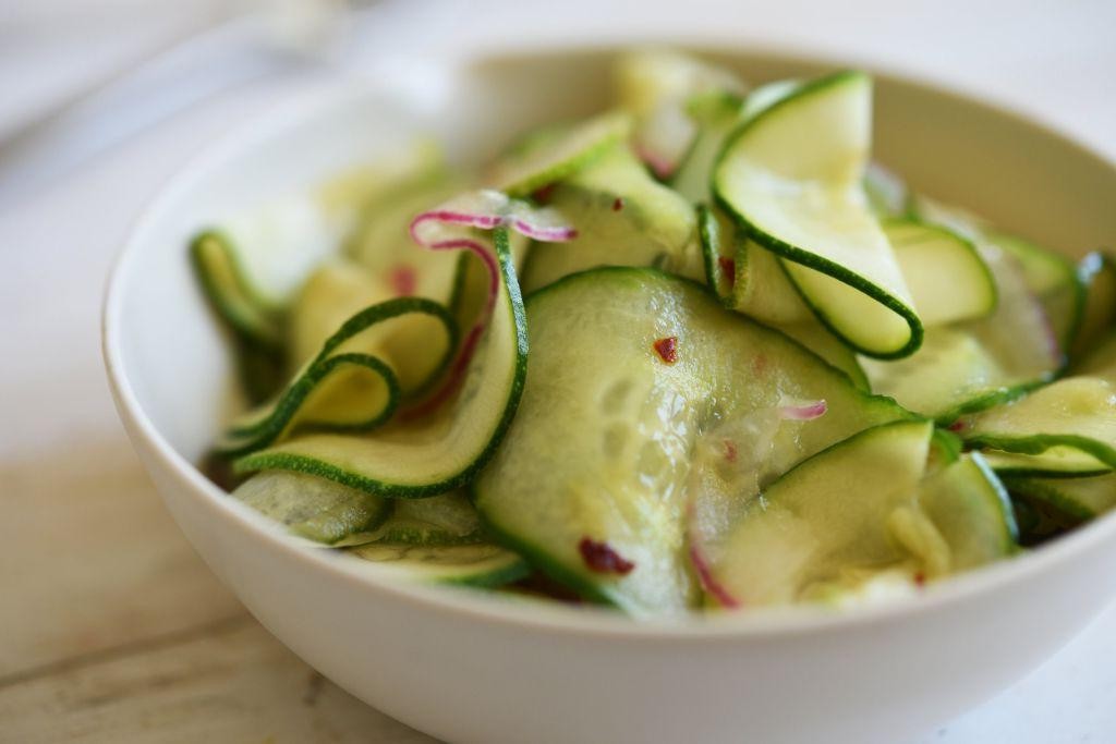 Zucchini and Cucumber Salad with Dill