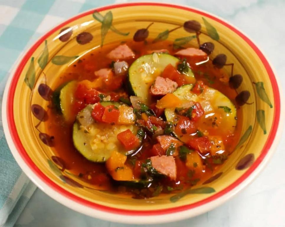 Zucchini and Sausage Keto Soup