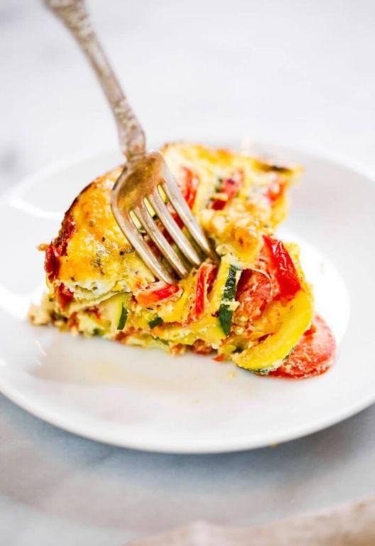 Zucchini and Tomato Gluten Free Breakfast Casserole